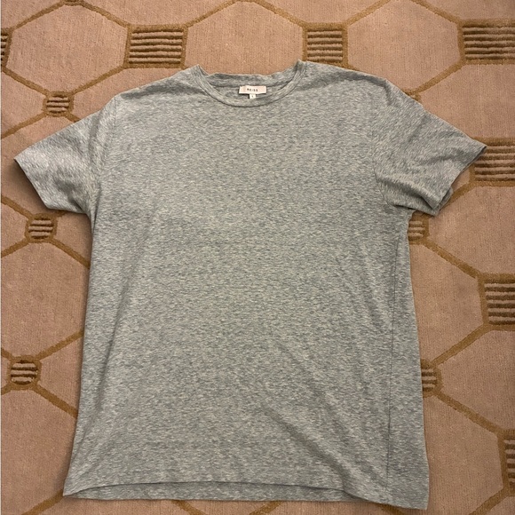 Reiss Short Sleeve Tee Light Blue Marl - Picture 1 of 9